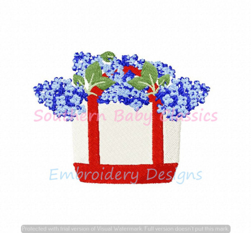 Canvas Boat Tote Bag With Hydrangea Flowers Fill Machine Embroidery Design Summer Spring Preppy