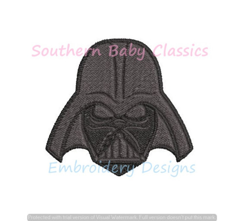 Star Fighter Bad Guy Machine Embroidery Design Full Fill May 4th Mini Darth