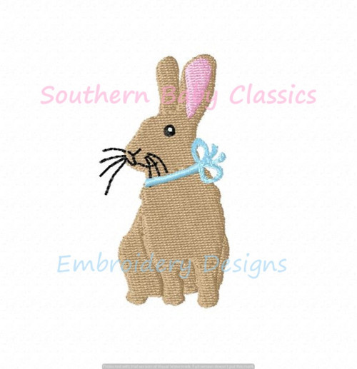 Bunny Rabbit Mini Fill Machine Embroidery Design Easter Spring Bow Boy Girl Baby