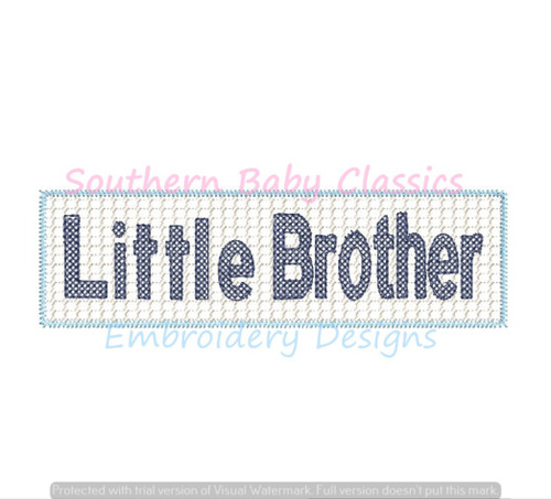 Little Brother Faux Smock Smocking Machine Embroidery Design New Baby Shower