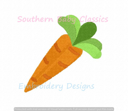 Carrot Vegetables Mini Fill Machine Embroidery Design Cute Easter Spring Carrots