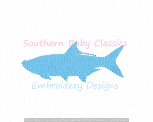 Fish Mini Silhouette Machine Embroidery Design Summer Boy Girl