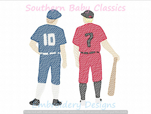 Baseball Player Boys Boy Light Sketchy Fill Machine Embroidery Design Bat Ball Summer
