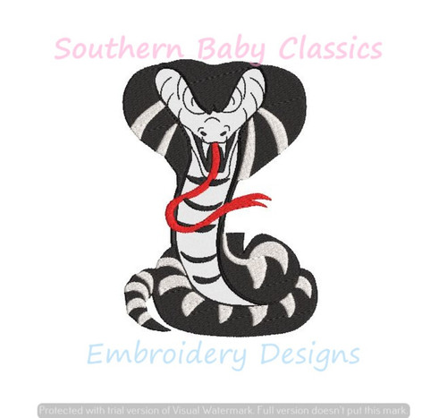 Character Snake Emblem Applique Machine Embroidery Design