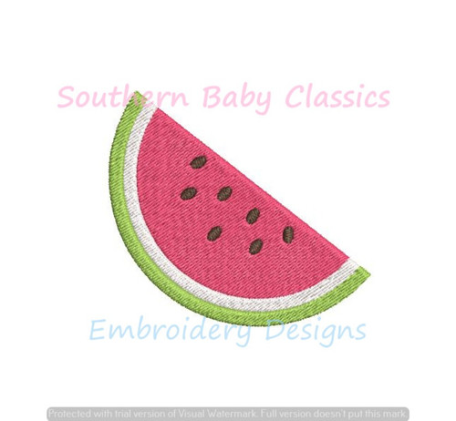 Watermelon Slice Summer Mini Fill Machine Embroidery Design