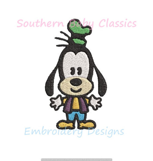 Character Goofy Dog Mini Fill Machine Embroidery Design Theme Park