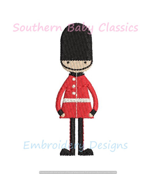 Queen's Guard Mini Fill Machine Embroidery Design Christmas