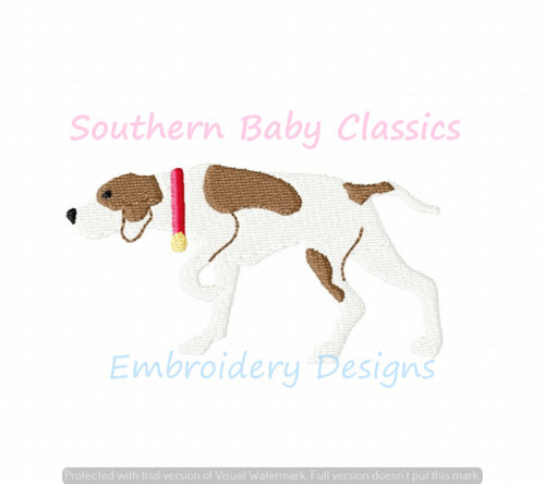 Pointer Bird Dog Pointing Mini Fill Machine Embroidery Design Point Spaniel Shorthair