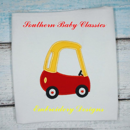 Cozy Coupe Applique Machine Embroidery