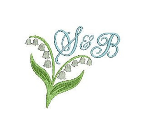 Lilly of the Valley Flower Floral Fill Machine Embroidery Design