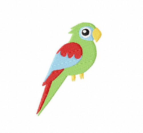 Mini Parrot Bird Machine Embroidery Design