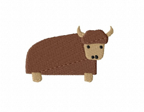 Yak Mini Fill Machine Embroidery Design Zoo