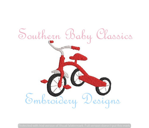 Tricycle Bike Mini Fill Machine Embroidery Design Toy