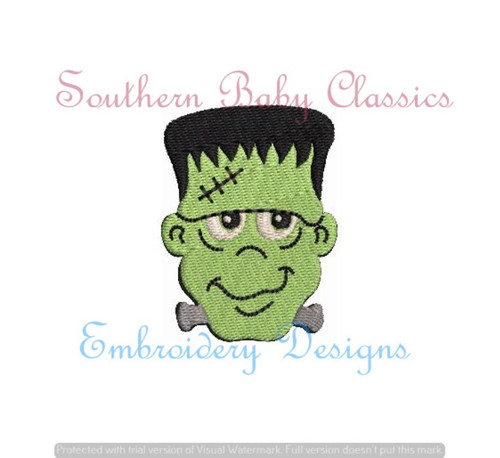 Frankenstein Frank Mini Fill Machine Embroidery Design Halloween Monster