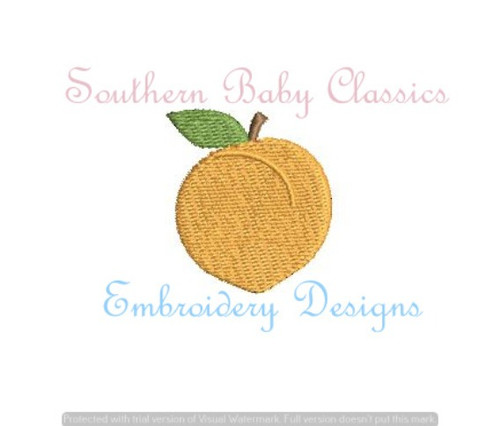 Peach Fruit Mini Fill Machine Embroidery Design Summer