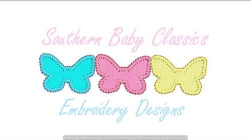 Butterfly Trio Blanket Stitch Applique Machine Embroidery Design