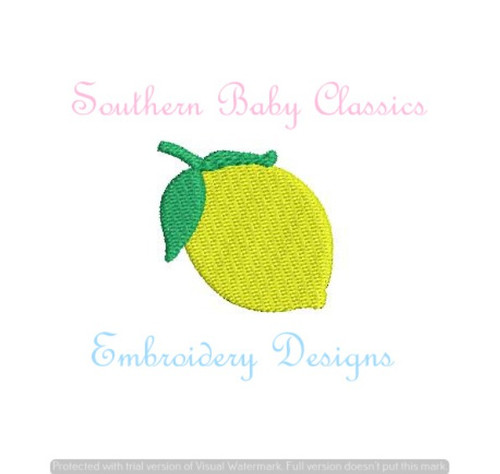 Lemon Mini Fill Plant Machine Embroidery Design Summer Lemonade