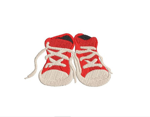 Baby Sneakers Tennis Shoes Mini Fill Design Machine Embroidery