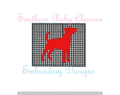 Labrador Dog Blanket Stitch Machine Embroidery Design Square