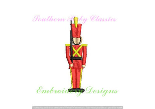 Toy Solider Nutcracker Satin Mini Fill Machine Embroidery Design Christmas