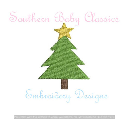 Christmas Tree Mini Fill Machine Embroidery Design