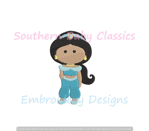 Arabian Girl Fill Machine Embroidery Design Character