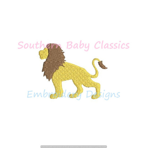 Lion Mini Fill Machine Embroidery Design Zoo Safari Kingdom Jungle