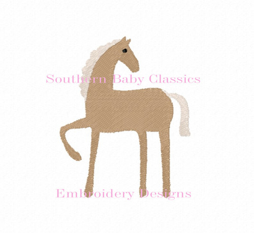 Pony Mini Fill Machine Embroidery Design Horse