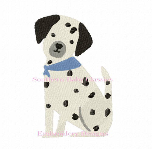 Dalmation Puppy Dog Machine Embroidery Design Preppy Baby Boy