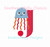 Jellyfish J Animal Monogram Initial Font Machine Embroidery Design Boy Girl