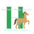 Horse H Alphabet Animal Monogram Initial Font Machine Embroidery Design Boy Girl