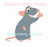 French Rat Mouse Character Sketchy Fill Machine Embroidery Design Theme Park