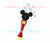 Mouse Theme Park Character Bubble Wand Full Fill Machine Embroidery Design