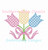 Spring Tulips Flowers Tied With a Ribbon Bow Spring Easter Machine Embroidery Design
