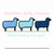 Simple Lamb Sheep Trio Machine Embroidery Design Spring Baby