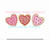 Valentine Cookie Trio Sketchy Fill Machine Embroidery Design Caking Heart