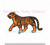 Tiger Mascot Mini Fill Machine Embroidery Design Football