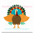 Posh Turkey Mini Fill Machine Embroidery Design Thanksgiving Girl Boy Linens