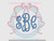 Artsy Chic Fill Monogram Frame with Bow Ribbon Topper Machine Embroidery Design Girl Baby