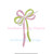 Tri-Color Bow 3 Colors Ribbon Machine Embroidery Design Girl Add On