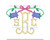 Bluebell Monogram Topper Machine Embroidery Design Flower Floral Spring Summer Texas