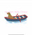 Golden Retriever Dog in Row Boat Machine Embroidery Design Dogs Lab Summer Boy Girl Preppy Beach
