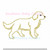 Golden Retriever Dog Vintage Style Quick Stitch Machine Embroidery Design Puppy Dogs