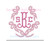 Ribbons and Bows Monogram Frame Machine Embroidery Design Fill Baby Ribbon Girl