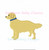 Golden Retriever Mini Fill Machine Embroidery Design Preppy Dog Puppy
