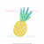 Summer Pineapple Mini Fill Machine Embroidery Design Preppy Beach Fruit Vacation