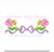 Tulip Spring Bow Ribbon Monogram Frame Swag Machine Embroidery Design Girl Flower Floral