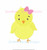 Girl Spring Baby Chick Easter Machine Embroidery Design Mini Fill Bow