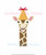 Birthday Party Hat Giraffe Machine Embroidery Design Mini Boy Girl Zoo First