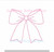 Simple Ribbon Bow Outline Machine Embroidery Design Girl Baby